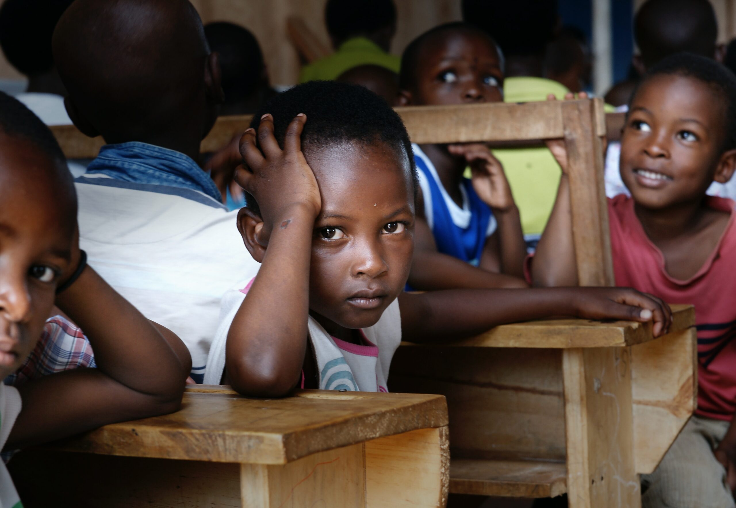 Children at school desks